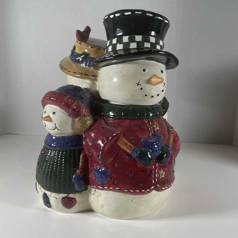 St. Nicholas Square Snow Friends Collection Cookie Jar Festive Holiday Decor‎
